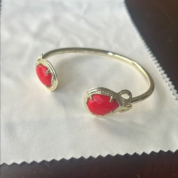 Kendra Scott Gold Red Stone Bracelet - Picture 4 of 4